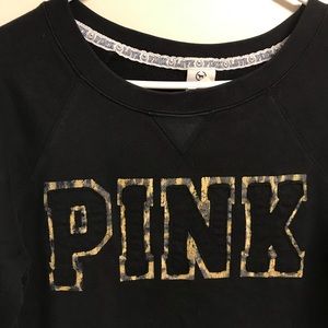 Pink Victoria Secret sweatshirt leopards